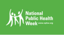 Green Logo for National Public Health Week - build healthy communities where we live