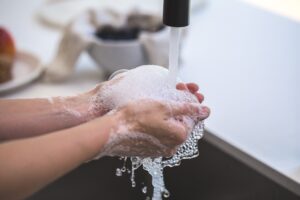 Ask Mr Pedometer About avoiding the coronavirus - pic of person washing hands